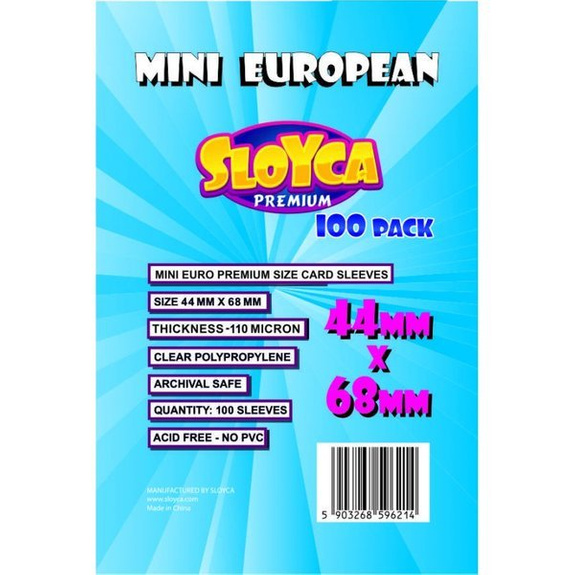 SLOYCA Koszulki MINI EUROPEAN PREMIUM (44x68mm), 100 sztuk